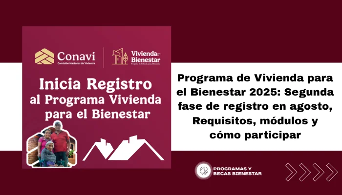 Programa de Vivienda para el Bienestar 2025: Segunda fase de registro en agosto – Requisitos, módulos y cómo participar