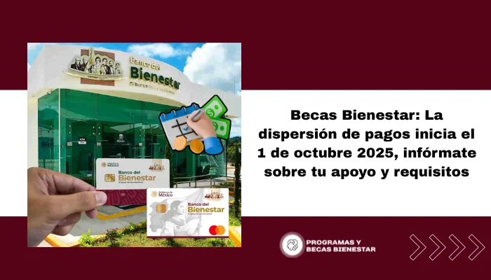 Becas Bienestar: La dispersión de pagos inicia el 1 de octubre 2025, infórmate sobre tu apoyo y requisitos