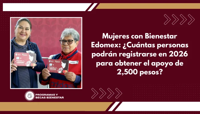 Mujeres con Bienestar Edomex: ¿Cuántas personas podrán registrarse en 2026 para obtener el apoyo de 2,500 pesos?