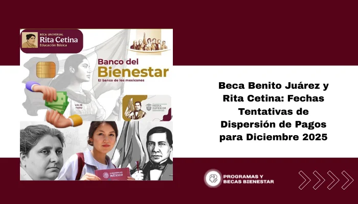 Beca Benito Juárez y Rita Cetina: Fechas Tentativas de Dispersión de Pagos para Diciembre 2025