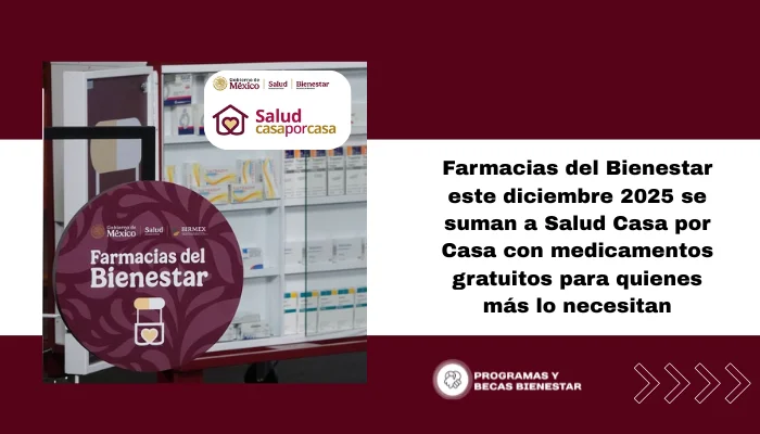 Farmacias del Bienestar este diciembre 2025 se suman a Salud Casa por Casa con medicamentos gratuitos para quienes más lo necesitan