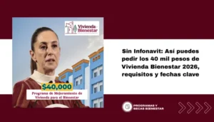 Sin Infonavit: Así puedes pedir los 40 mil pesos de Vivienda Bienestar 2026, requisitos y fechas clave