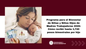 Programa para el Bienestar de Niñas y Niños Hijos de Madres Trabajadoras 2026: Cómo recibir hasta 3,720 pesos bimestrales por hijo
