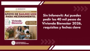 Sin Infonavit: Así puedes pedir los 40 mil pesos de Vivienda Bienestar 2026, requisitos y fechas clave