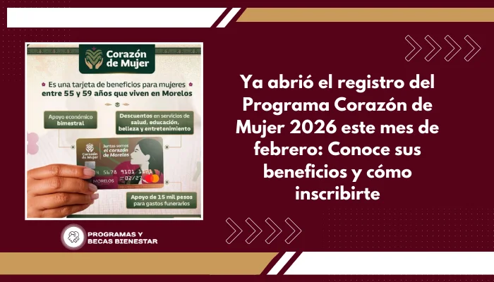 Ya abrió el registro del Programa Corazón de Mujer 2026 este mes de febrero: Conoce sus beneficios y cómo inscribirte