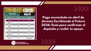 Pago acumulado en abril de Jóvenes Escribiendo el Futuro 2026: Guía para confirmar el depósito y recibir tu apoyo