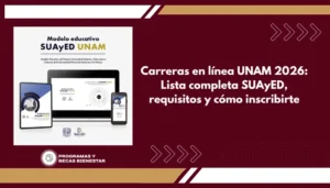 Carreras en línea UNAM 2026: Lista completa SUAyED, requisitos y cómo inscribirte