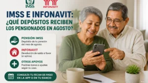 IMSS e Infonavit: qué depósitos reciben los pensionados en agosto 2026 y a quiénes les llega