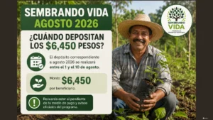 Sembrando Vida agosto 2026: cuándo depositan los $6,450 pesos y qué sembradores lo reciben