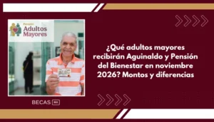 ¿Qué adultos mayores recibirán Aguinaldo y Pensión del Bienestar en noviembre 2026? Montos y diferencias